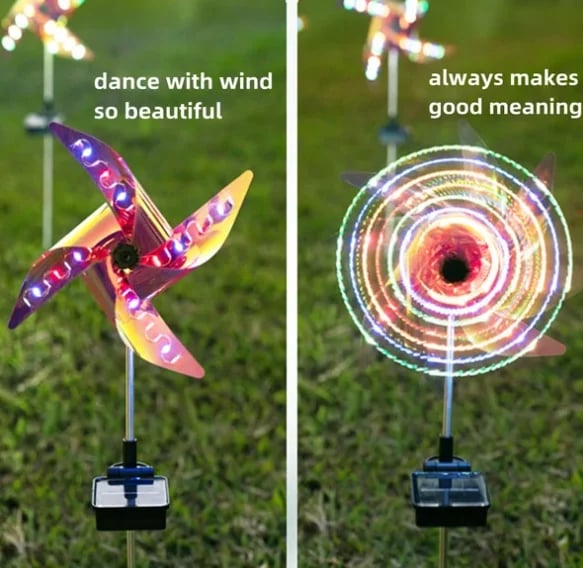 Garden Solar Windmill Light