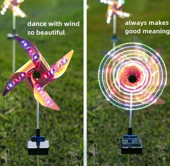 Garden Solar Windmill Light