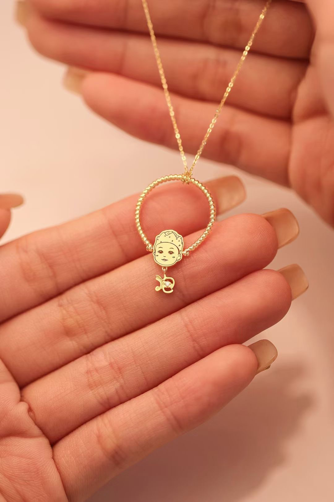Mother's Day Gift-Personalized Baby Face Photo Ring