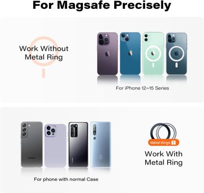 Magsafe Car Mount Rotatable Dashboard Magnetic Phone Holder for Car Magnet Car Mount for Cell Phone Compatible with iPhone 15 14 13 12 Bendable Memory Alloy for Windshield Rearview Mirror