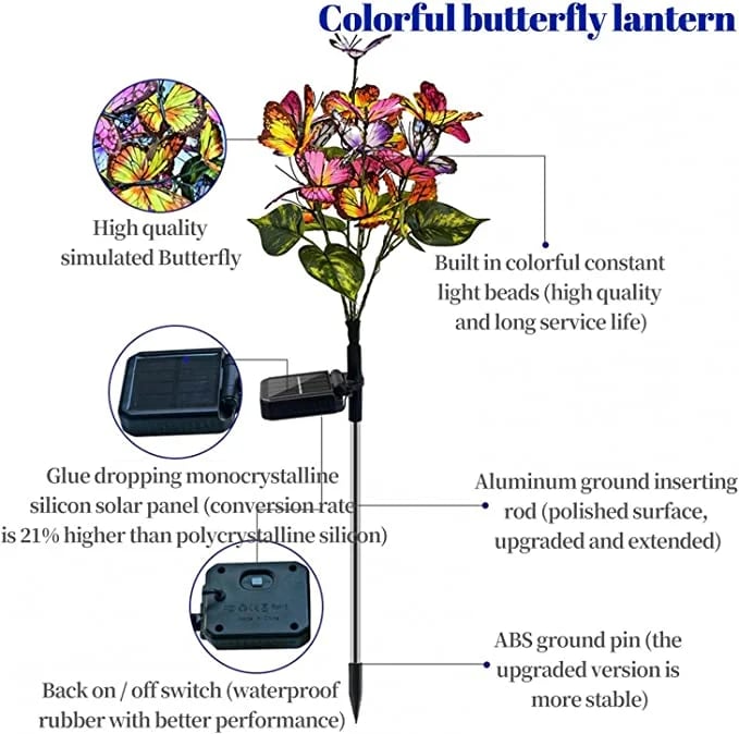 Led Solar Butterfly Stake Lights