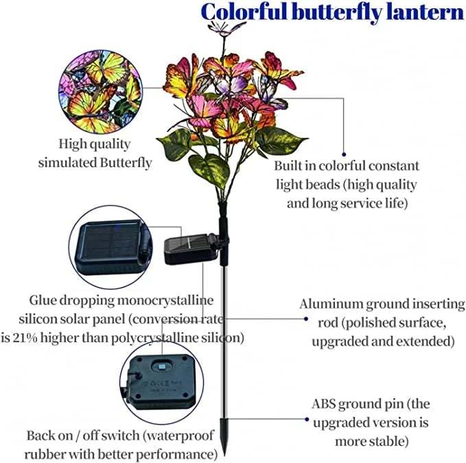Led Solar Butterfly Stake Lights