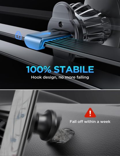 2 Pack Magnetic Phone Holder for Car Vent, [6 Strong Magnets] Magnetic Car Mount, Hands Free Air Vent Cell Phone Holder Mount for Car, Fit 4-11in iPhone 13 Pro Max,13 Pro, All Phones Sliver