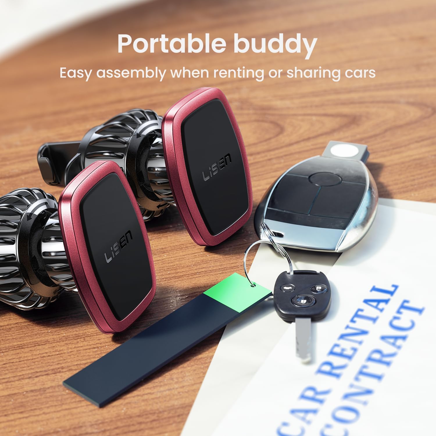 2 Pack Magnetic Phone Holder for Car Vent, [6 Strong Magnets] Magnetic Car Mount, Hands Free Air Vent Cell Phone Holder Mount for Car, Fit 4-11in iPhone 13 Pro Max,13 Pro, All Phones Sliver