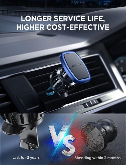 2 Pack Magnetic Phone Holder for Car Vent, [6 Strong Magnets] Magnetic Car Mount, Hands Free Air Vent Cell Phone Holder Mount for Car, Fit 4-11in iPhone 13 Pro Max,13 Pro, All Phones Sliver