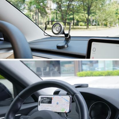 Magsafe Car Mount Rotatable Dashboard Magnetic Phone Holder for Car Magnet Car Mount for Cell Phone Compatible with iPhone 15 14 13 12 Bendable Memory Alloy for Windshield Rearview Mirror