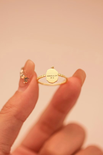 Mother's Day Gift-Personalized Baby Face Photo Ring