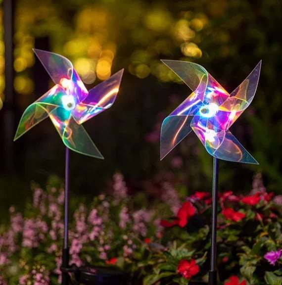 Garden Solar Windmill Light