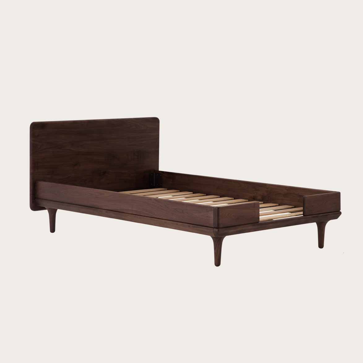 Aliva Minimalist Scandinavia Solid Wooden Platform Bed Frame