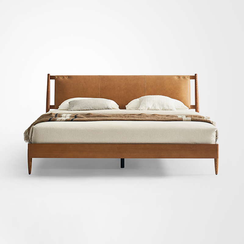 Svenos Bedroom Furniture Sets Solid Boxwood Bed Frames with Nightstand