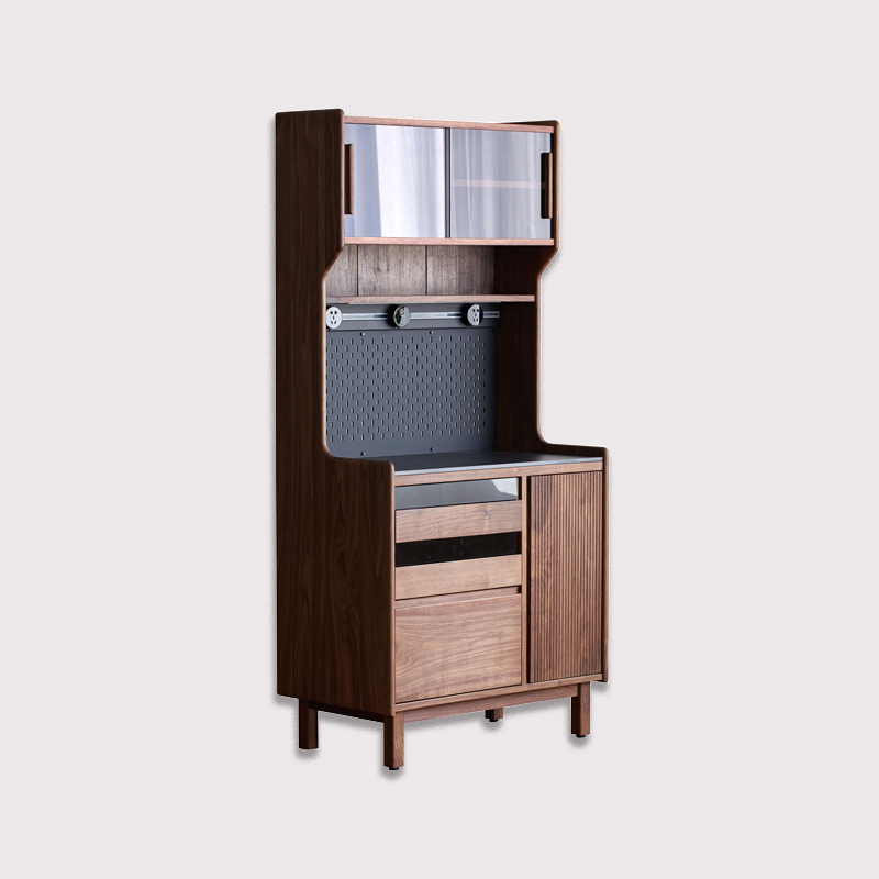 Everos Kitchen Storage Cabinet Integrated Solid Wood Sideboard