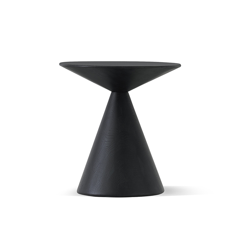 Everos Minimalist Side Table Oak Black Art Coffee Table