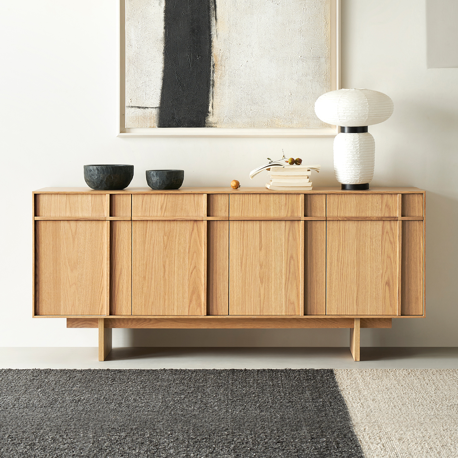 Natural wood deals sideboard cabinet