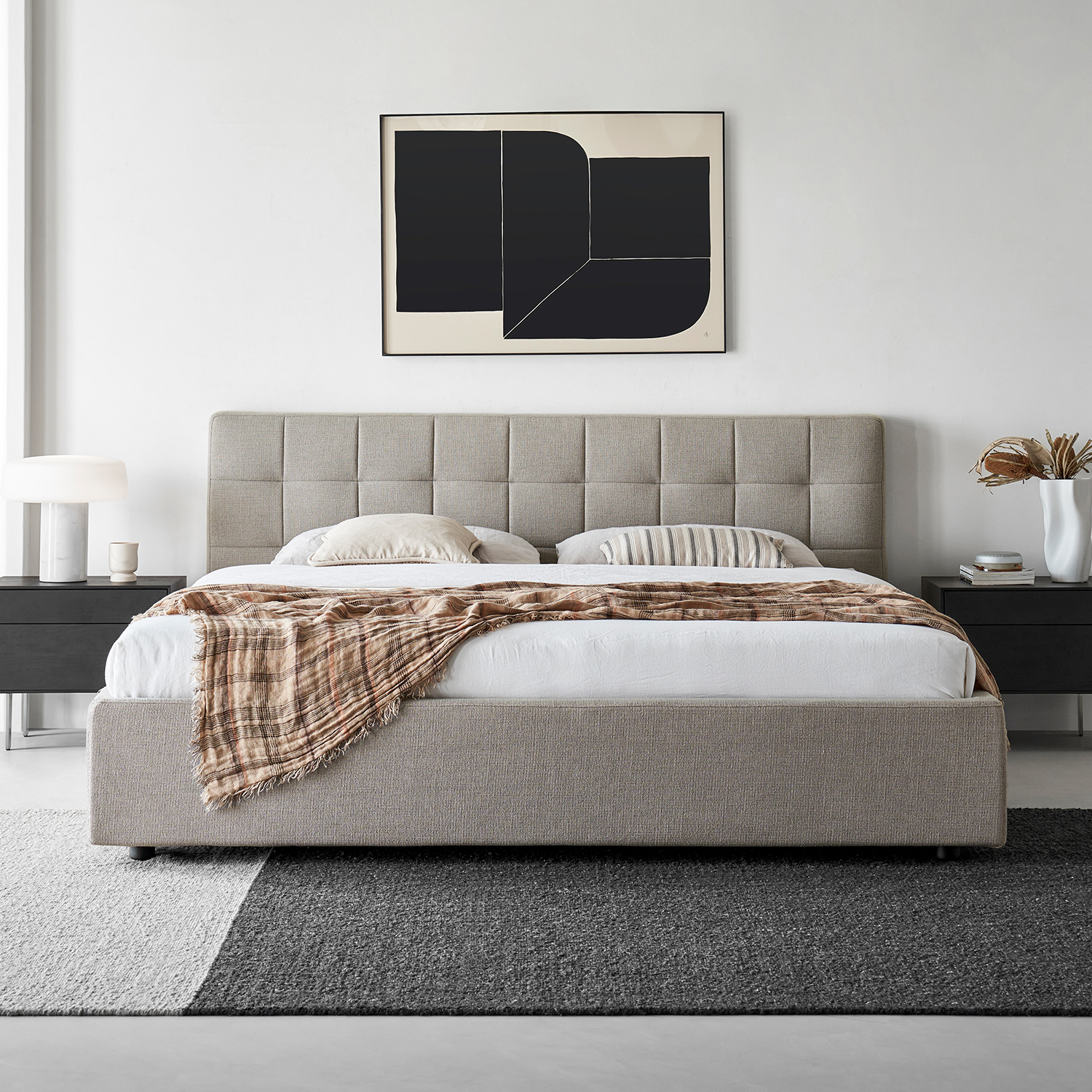 Lenos Modern Bedroom Fabric Bed Frames
