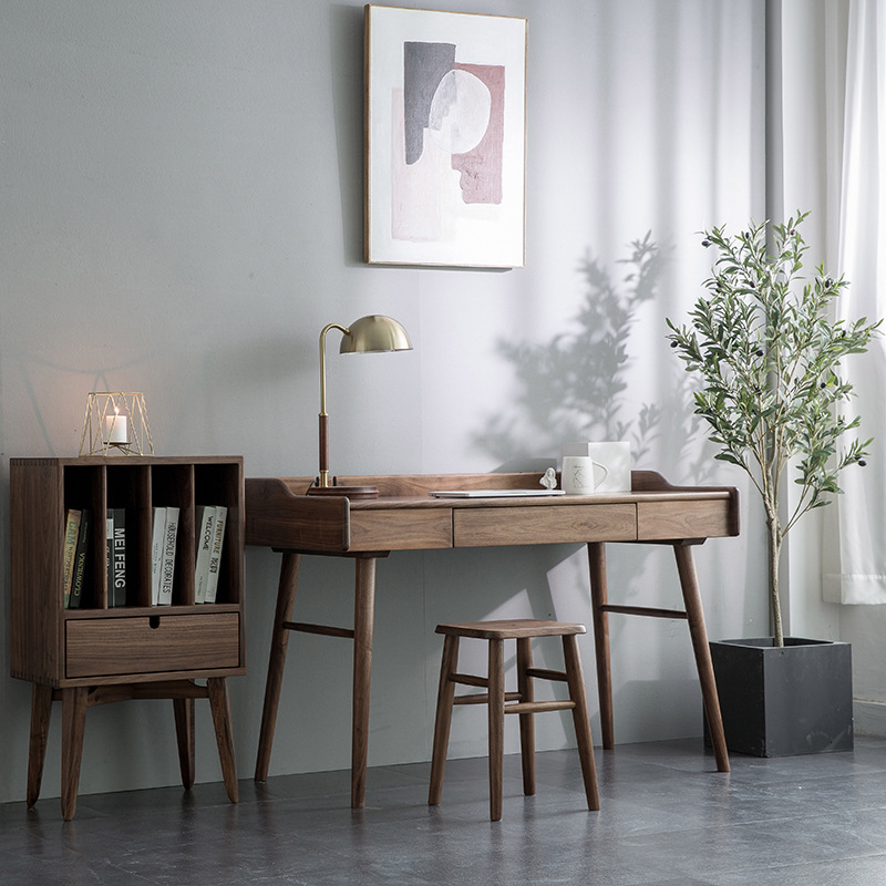 Loria Modern Solid Wood Home Office Desk-Afurnitek