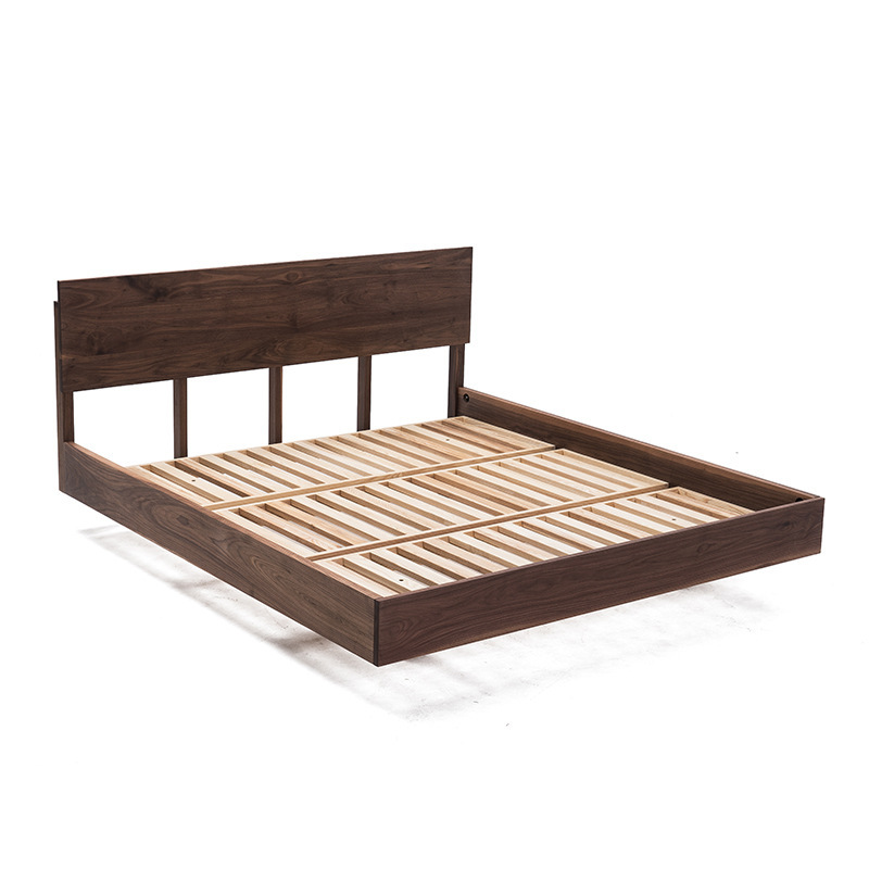 Mikos Eco-friendly Solid Wood Walnut Oak Cherry Bed Frame