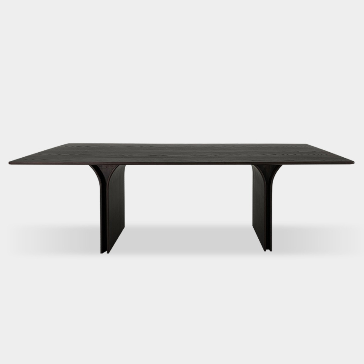 Nordic Minimalist Solid Wood Dining Table, Rectangular, Black-Afurnitek