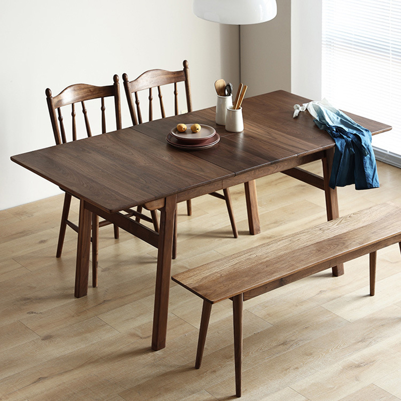 Nouro Modern Extendable Solid Wood Dining Table-Afurnitek