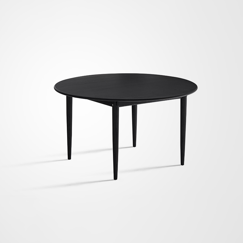 Ceno Modern Kitchen Tables Oak Black Round Dining Table