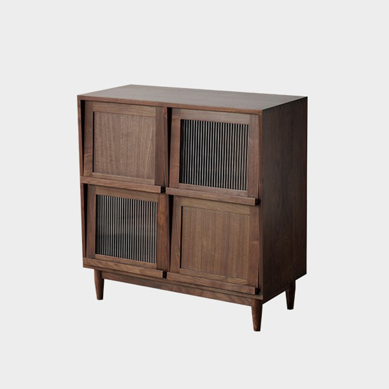 Solid Wood Bookcase Magazine Simple Storage Cabinet