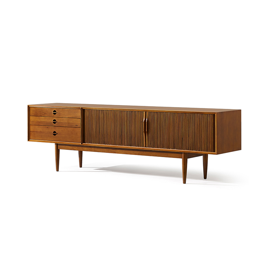 Everos Scandinavian Vintage Boxwood TV Stand And Coffee Table Set