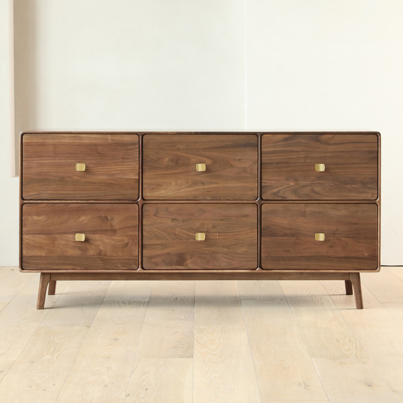 Vensa Storage Cabinet Solid Wood Chest of Drawer 6-Drawer