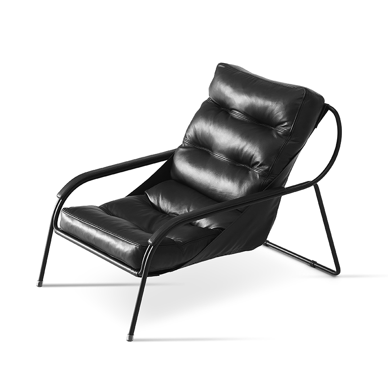 Peros Modern Minimalist Armchair Zanotta Maggiolina Leather Lounge Chair