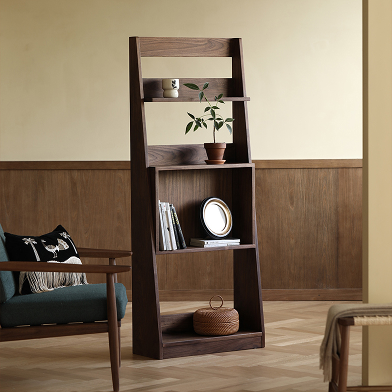Minimalist Narrow Floor Standing Bookcase Display Shelf-Afurnitek