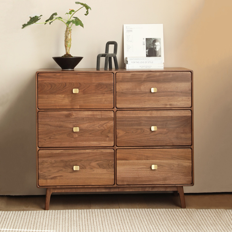 Vensa 6-Drawer Cabinet Solid Wood Chest of Drawer-Afurnitek