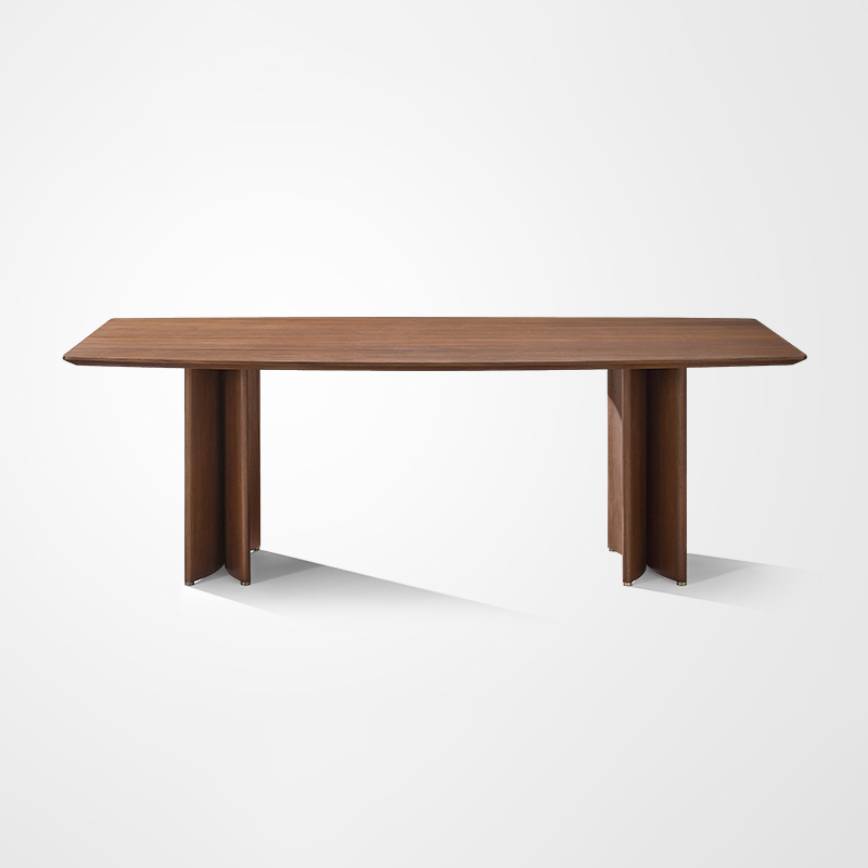 Barlos Modern Kitchen Dining Room Sets Walnut Rectangular Oval Dining Table