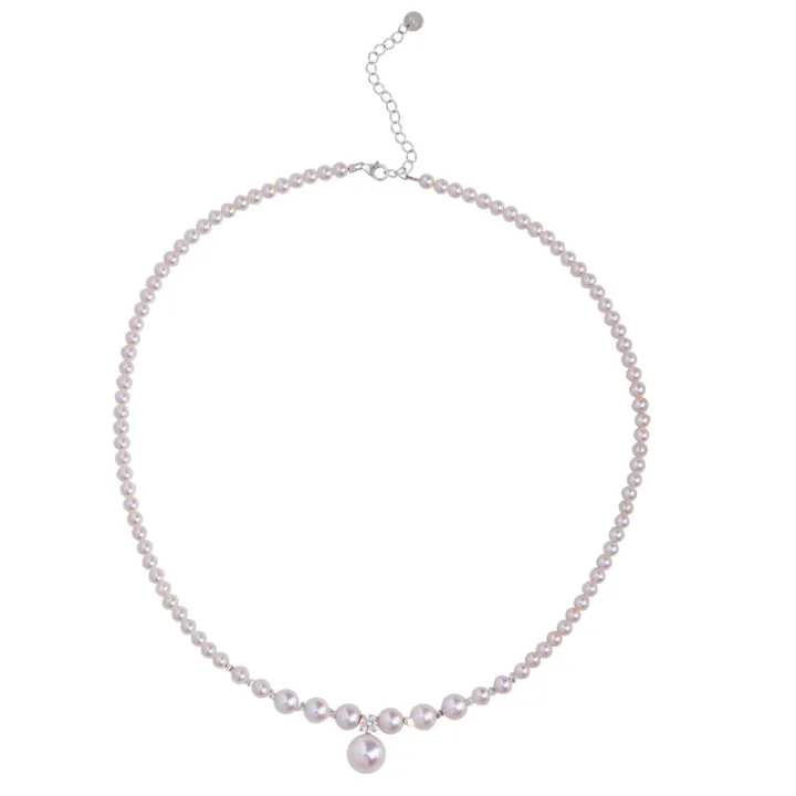  Akoya Pearl Diamond Necklace