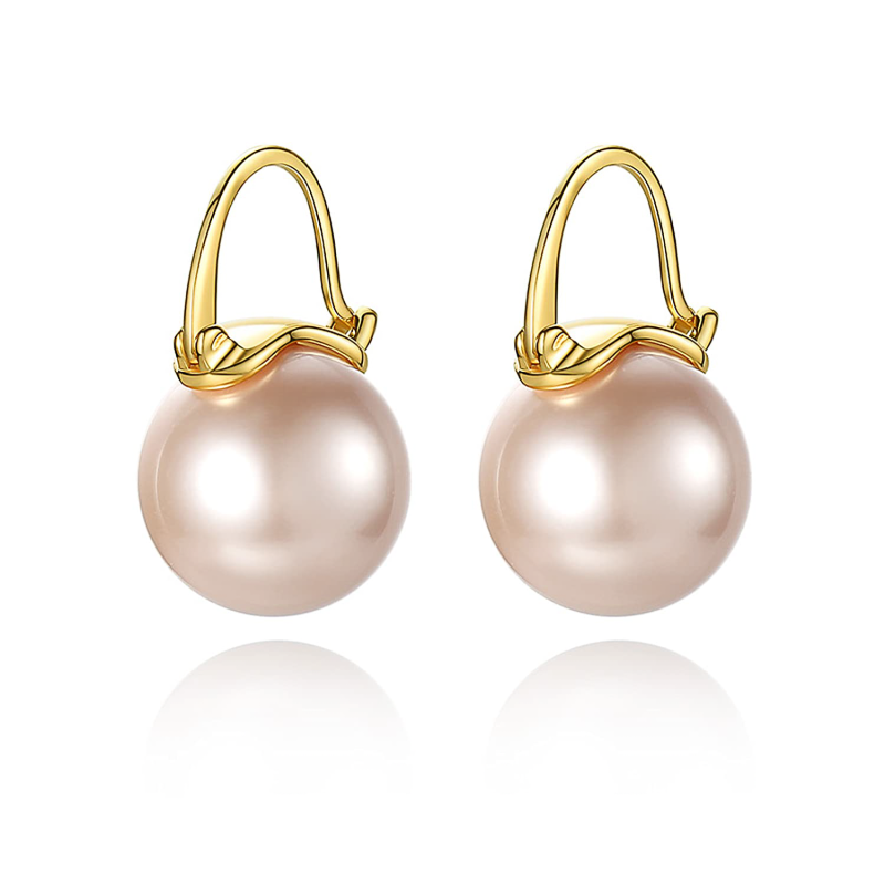 Elegant 925 Sterling Silver Pearl Drop Earrings