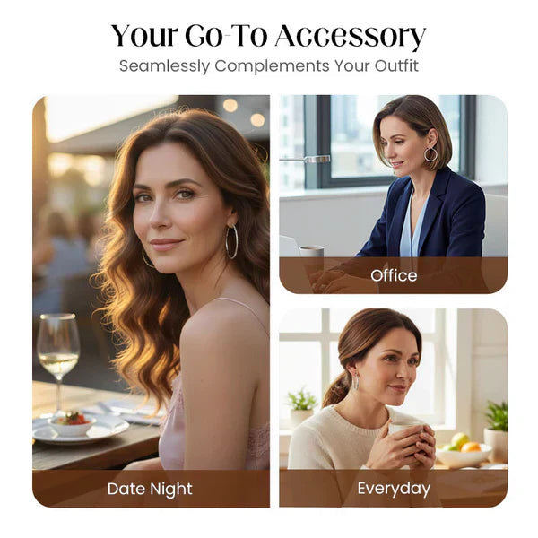 🎉BUY 1 GET 1 FREE(2 Pairs)🎁Diamond-Cut Hoop Earrings for Women – Elegant, Sparkling 💎