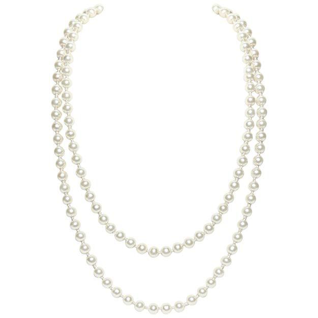 Elegant Long Pearl Necklace