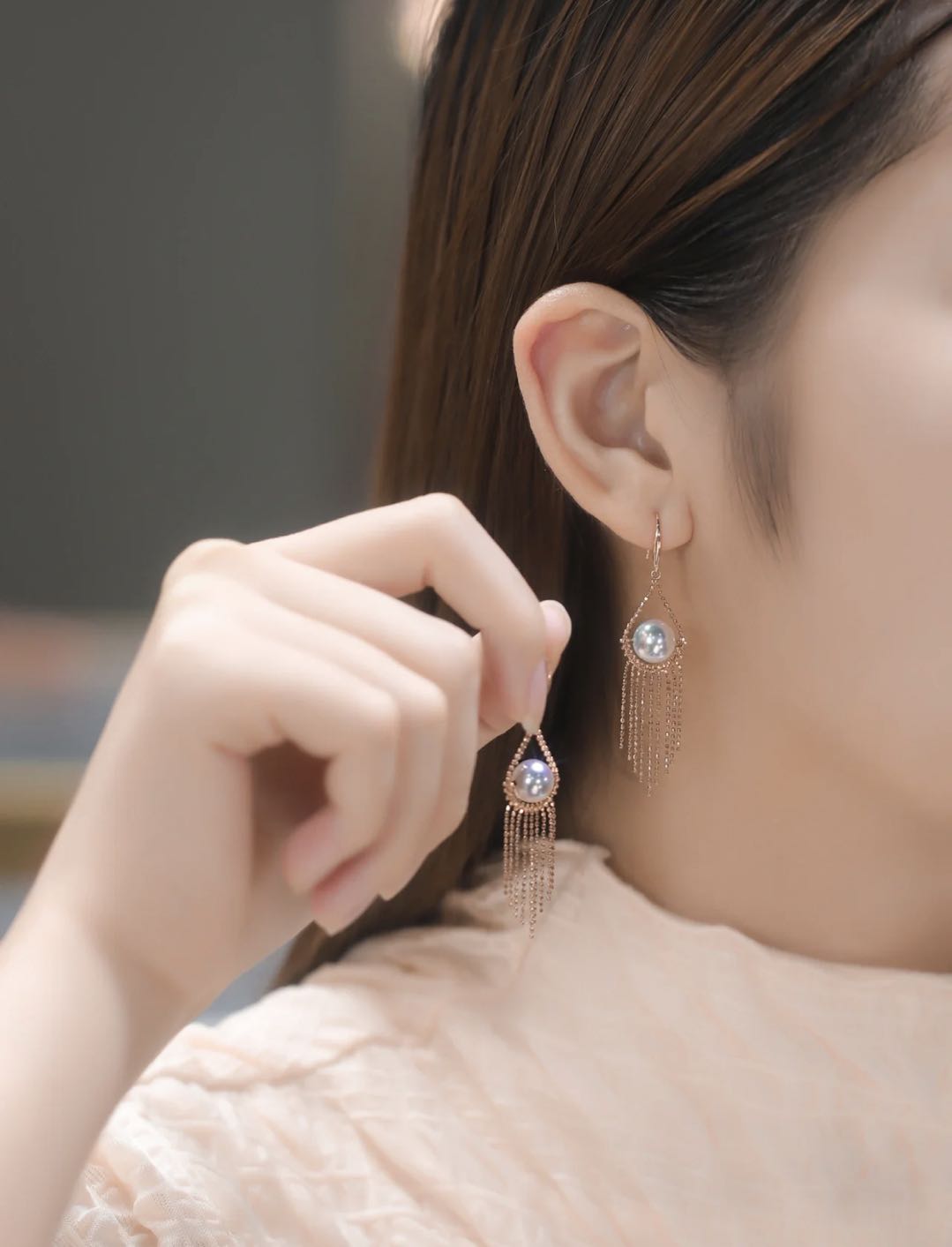 Akoya Pearl Rasia Earrings | 18k Gold Plated