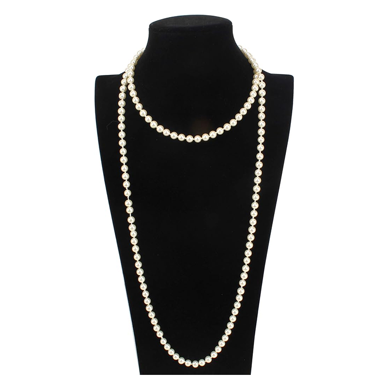 Elegant Long Pearl Necklace