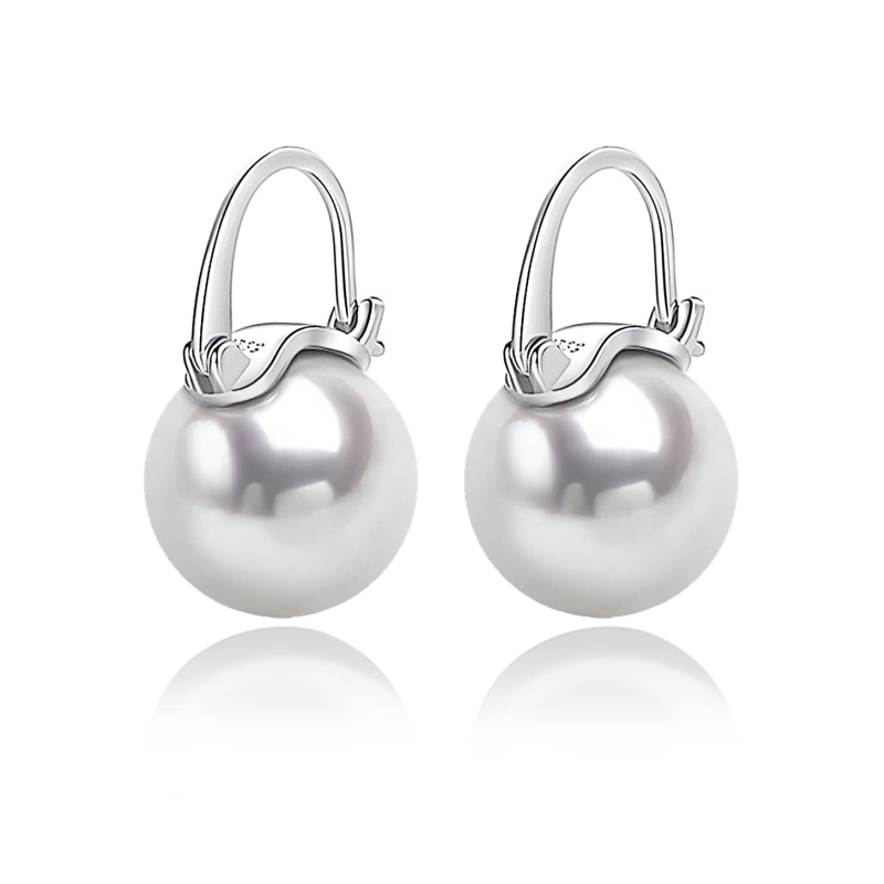 Elegant 925 Sterling Silver Pearl Drop Earrings