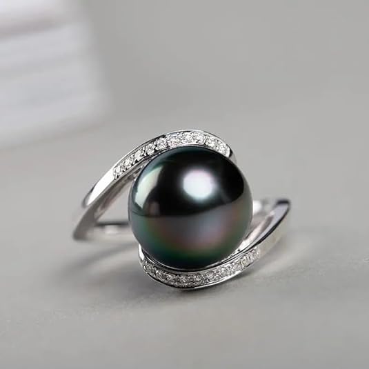 AAAA quality Tahitian pearl ring（adjustable）