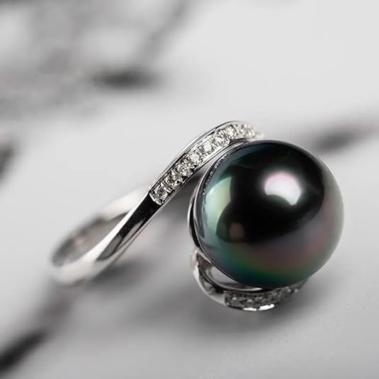 AAAA quality Tahitian pearl ring（adjustable）