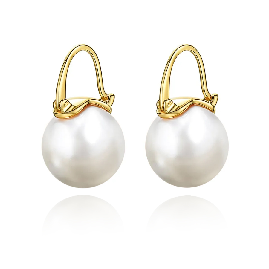 Elegant 925 Sterling Silver Pearl Drop Earrings