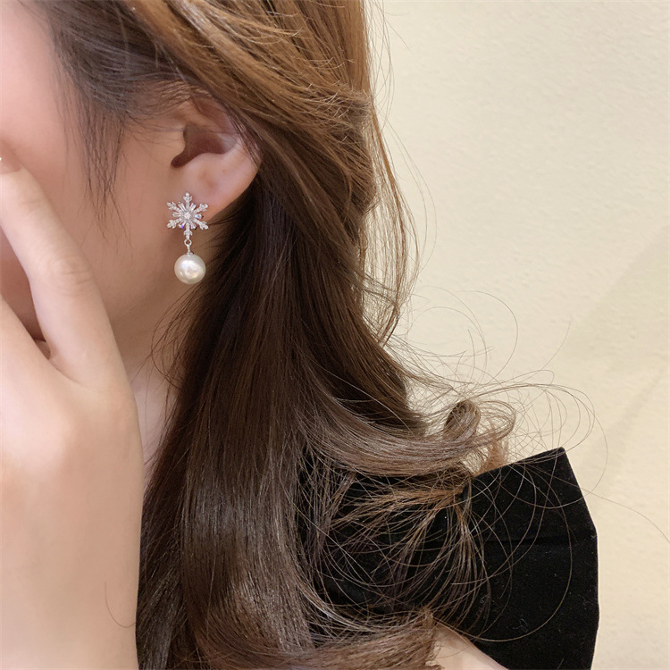 AAAA Akoya Snowflake Pearl Earrings
