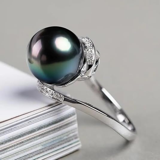 AAAA quality Tahitian pearl ring（adjustable）