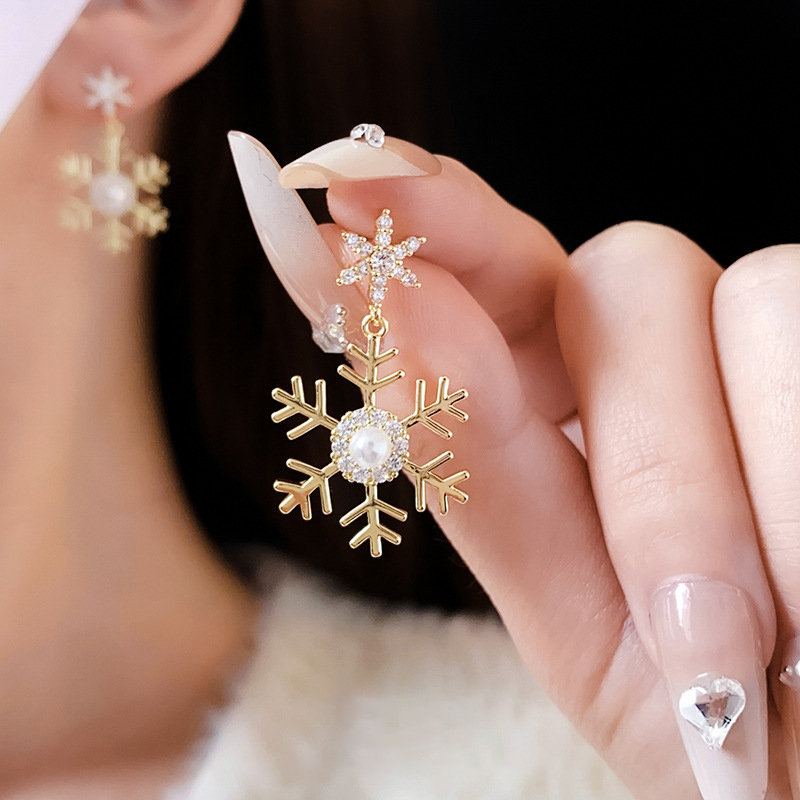 AAAA Akoya Snowflake Pearl Earrings