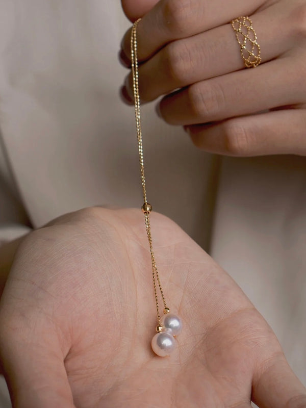 Florence Dainty Pearl Necklace | 24k Gold Plated