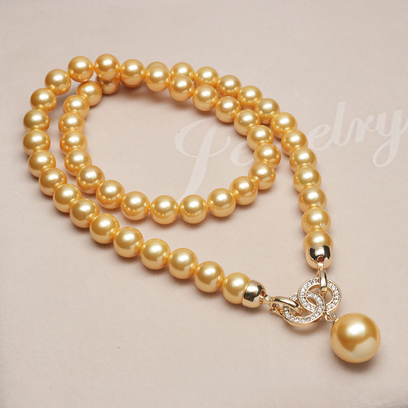 Fashionable Pearl Necklace Niche Micro-paved Zircon Pearl Necklace