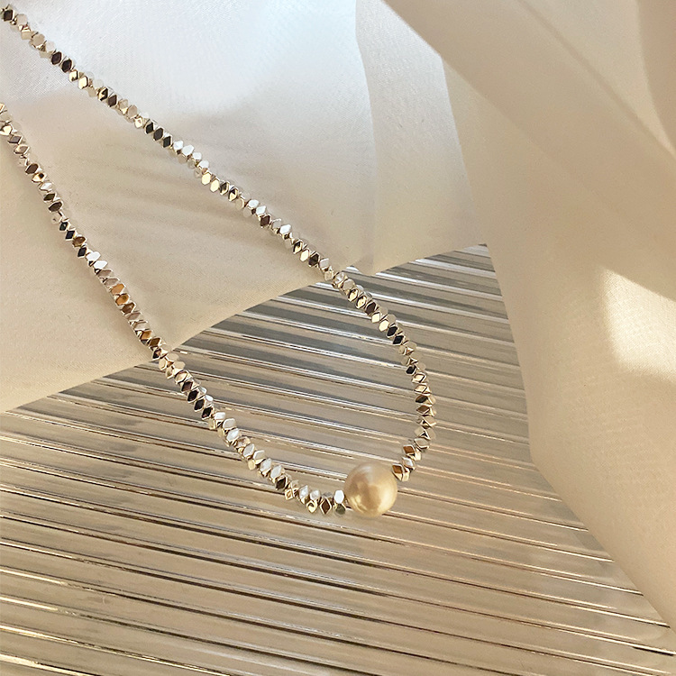 S925 Sterling Silver Japan Top Akoya Pearl Necklace"One Pearl"