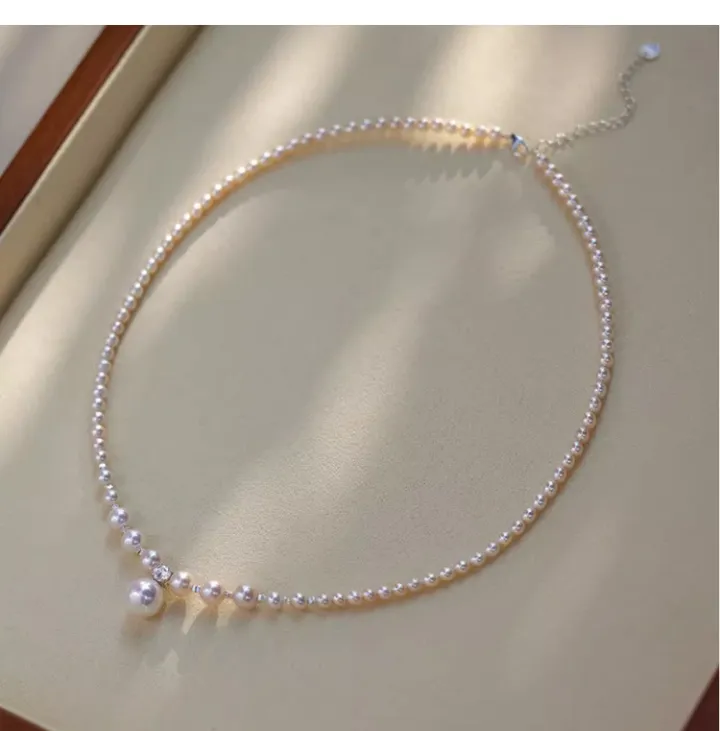  Akoya Pearl Diamond Necklace