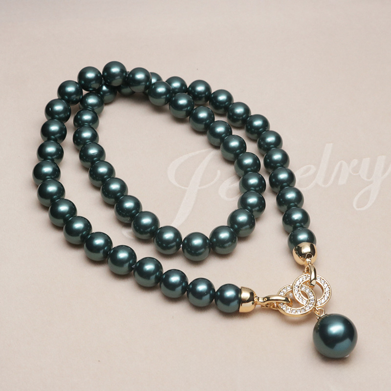 Fashionable Pearl Necklace Niche Micro-paved Zircon Pearl Necklace