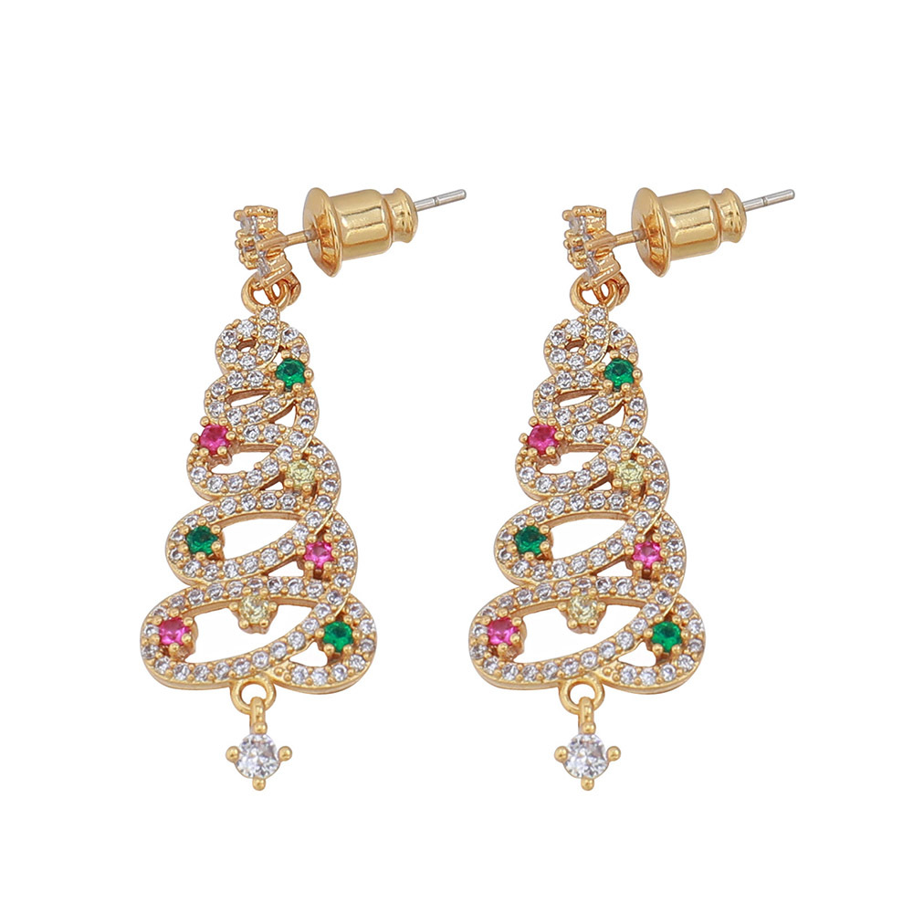 Shiny Christmas Tree Earrings