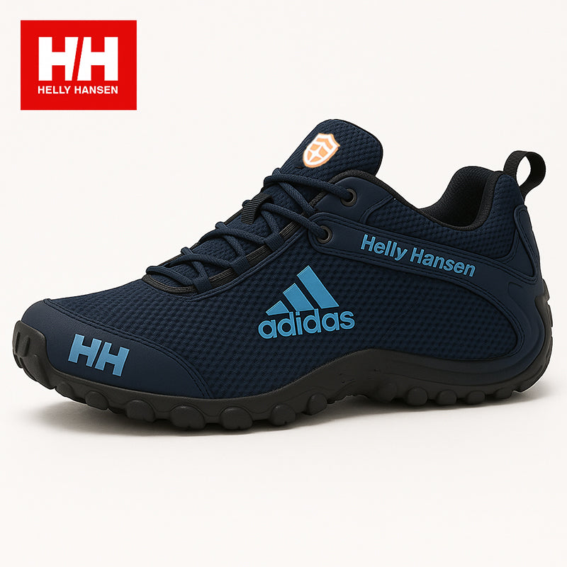 Nauji vyriški darbo batai iš Helly Hansen ir adidas su plieninėmis pirštų apsauga, apsaugančiomis nuo mėlynių ir pradūrimų.